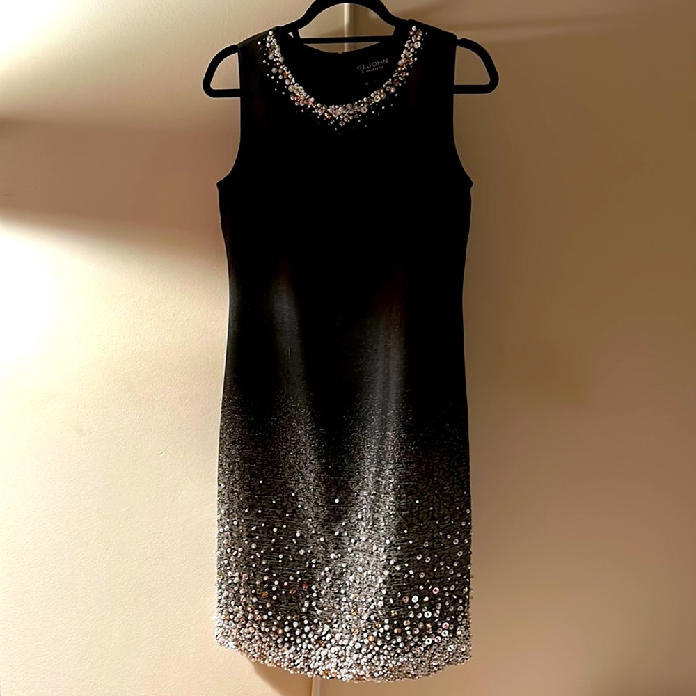 St. John Couture beaded dress